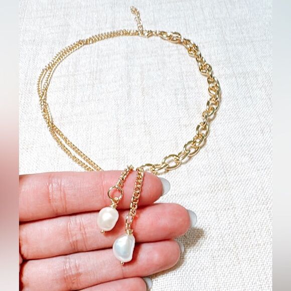 Pearl drop necklace N509 - Picture 5 of 5